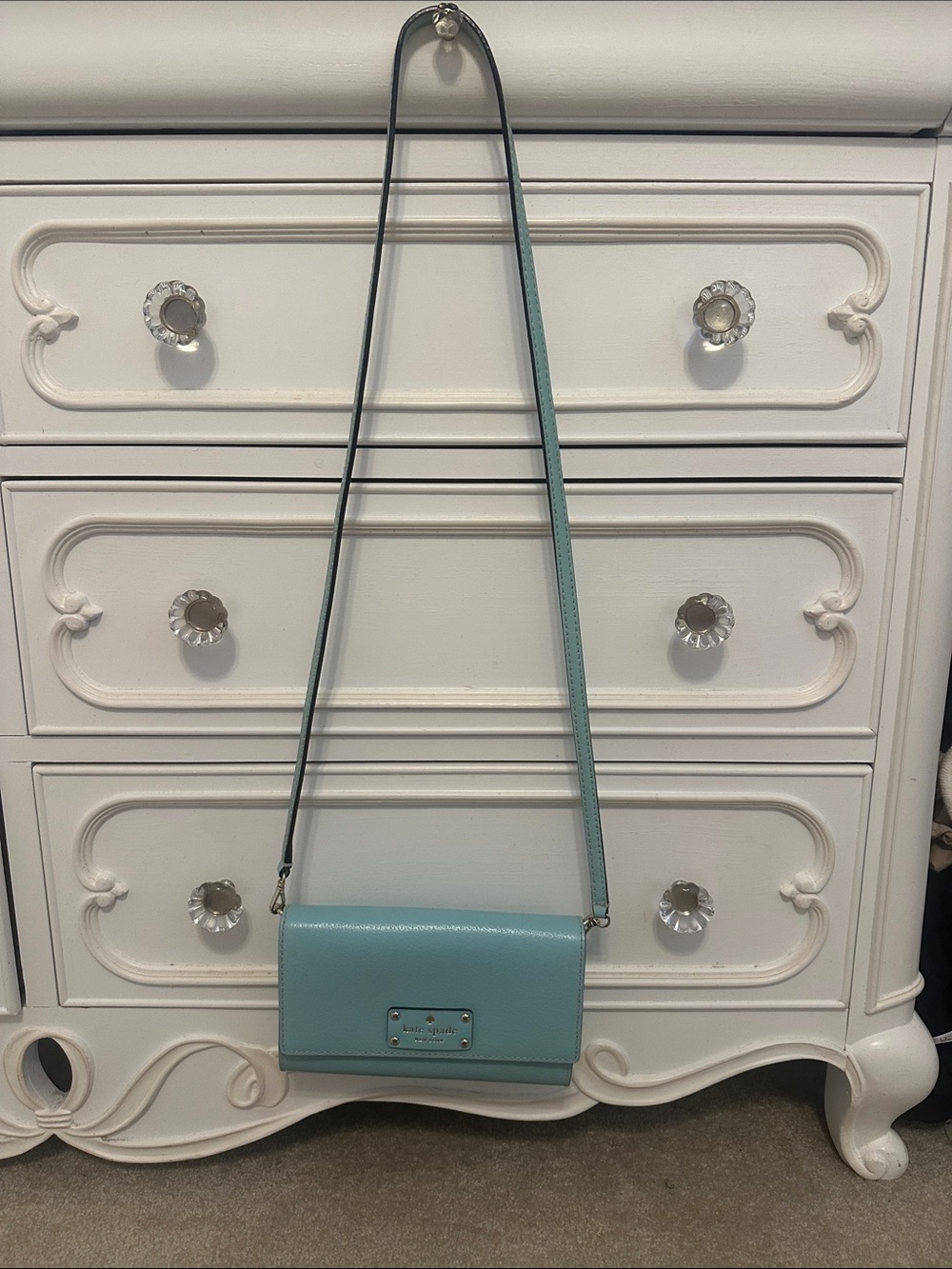 kate spade Mint Teal Leather Crossbody Bag